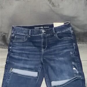 American Eagle Outfitters Women's Deep Indigo Capris Jeans